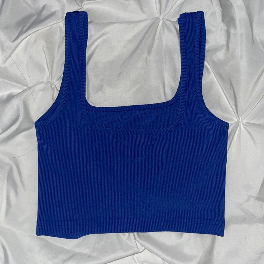 SHEIN crop top navy blue